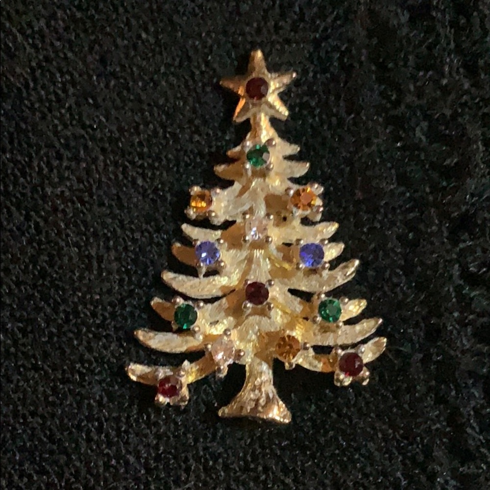Eisenburg Ice Christmas tree brooch